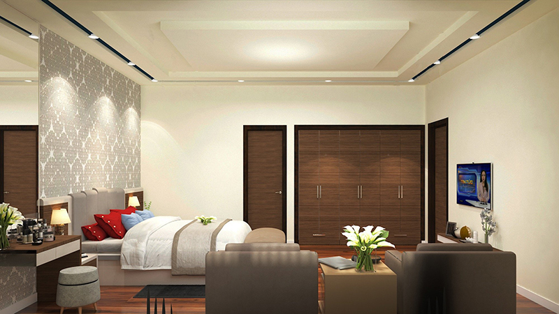 Thiết kế phòng ngủ biệt thự mini cư xá phú lâm
